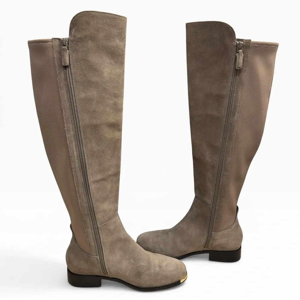 Cole Haan Grand Ambition Huntington OTK Suede Boots Walnut US 7.5 Stretch